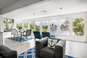 Panoramic Condo, 3 Bedrooms, Harbor View, Overwater | Living area | 32-inch Smart TV with satellite channels