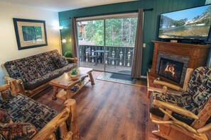 TV, fireplace, DVD player