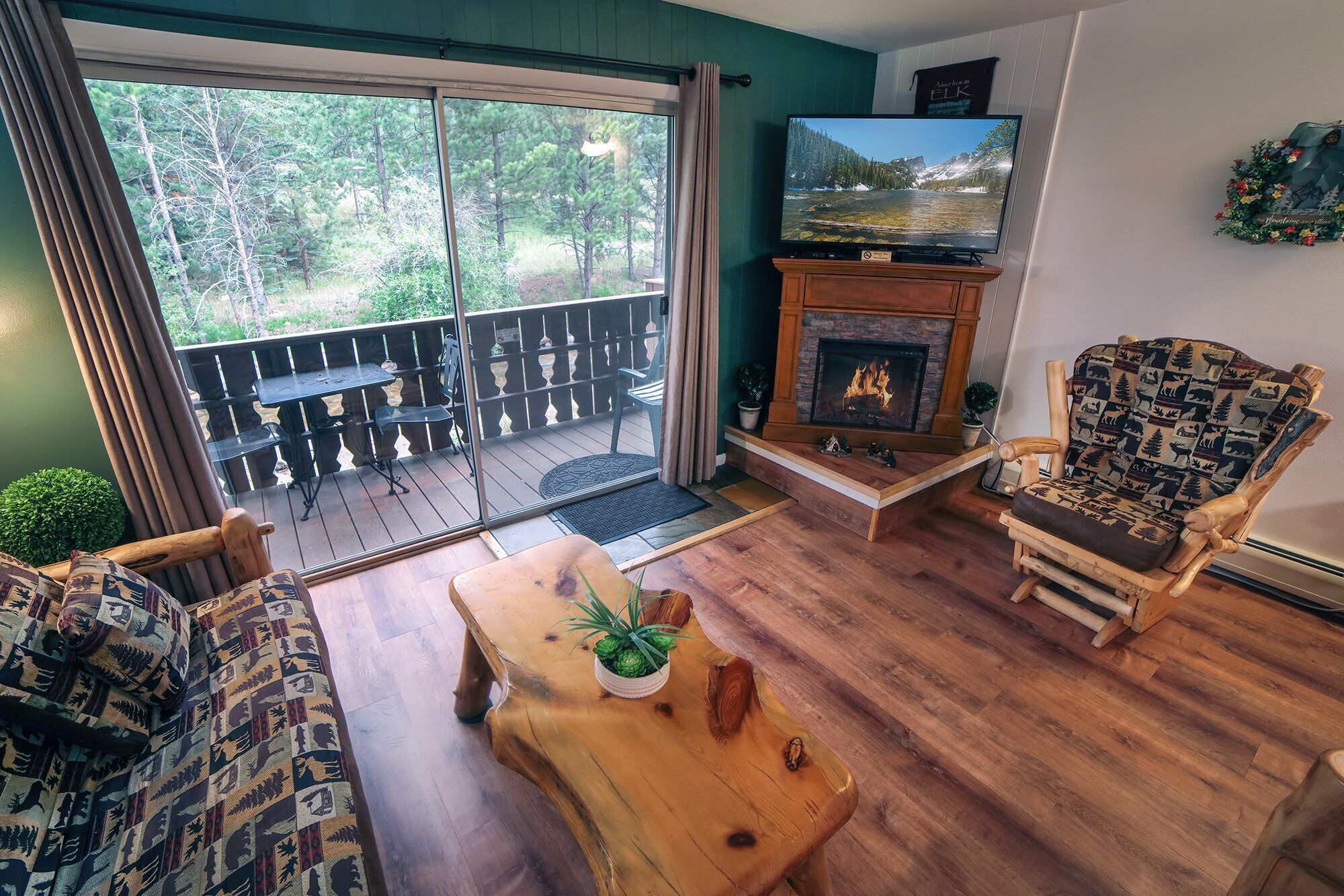 TV, fireplace, DVD player