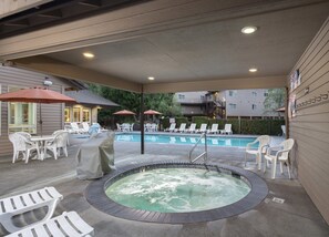 Outdoor pool, a heated pool