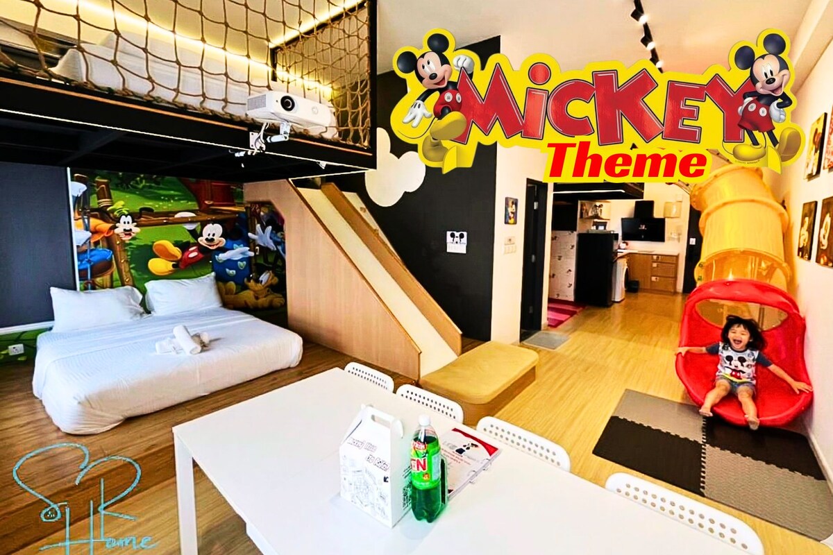 Mickey Family Homestay Near Legoland w Slide | Living area | 90-inch Smart TV with digital channels, TV, Netflix