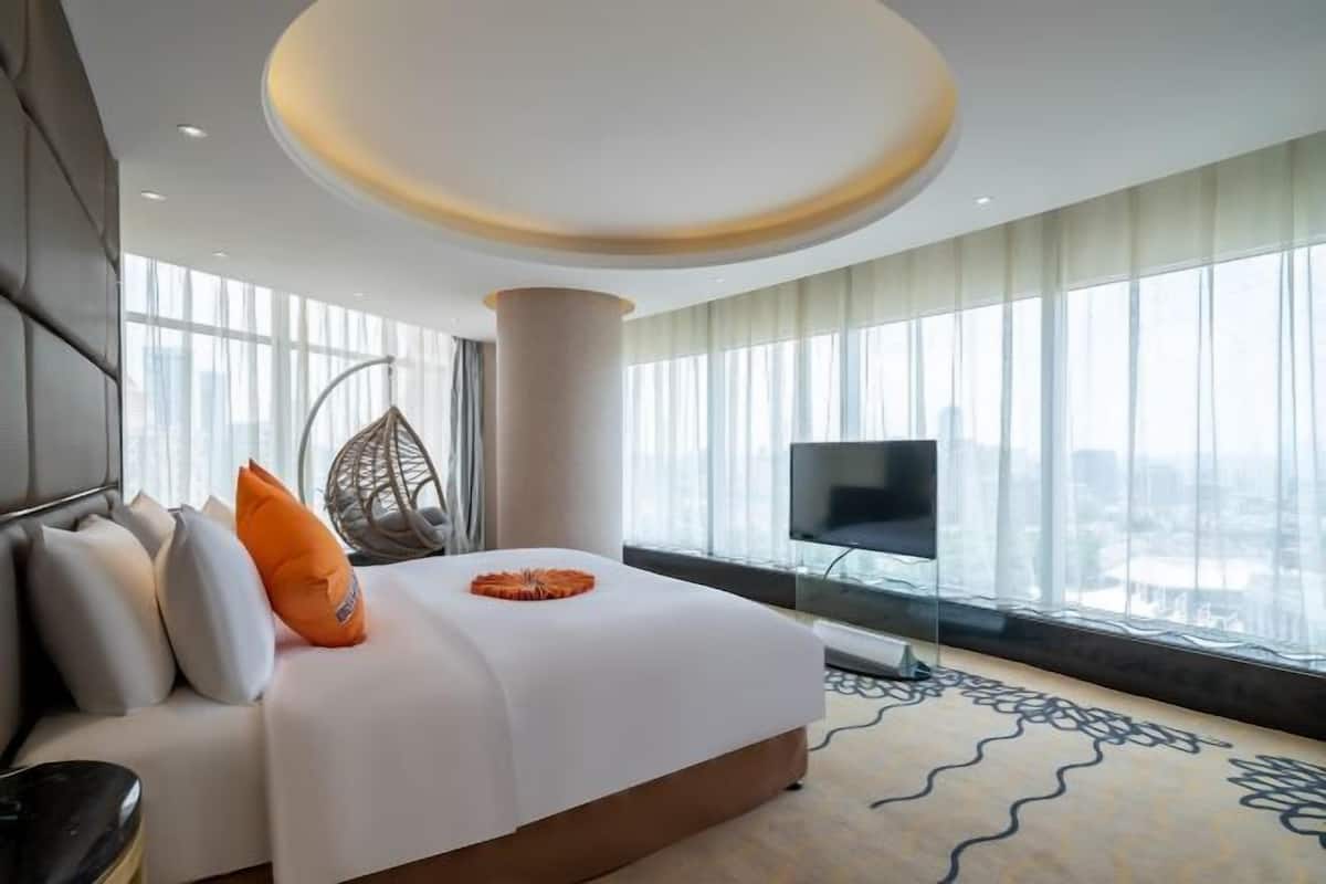1 chambre, lit de bébé (gratuit), accès au Wi-Fi (inclus)