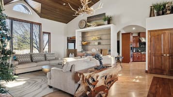 智能电视、壁炉、电子游戏、办公室