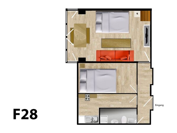 Floor plan - primeflats - Apartment Togo Berlin-Wedding (Berlin)
