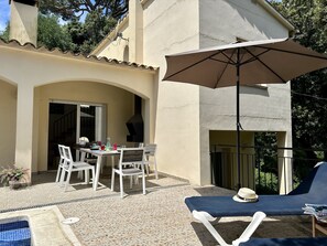 Outdoor dining - Villa SA RIERA 1 Km. to the beach! (Sa Riera)
