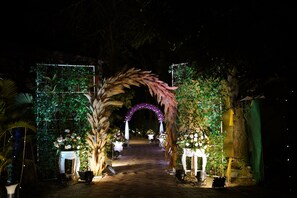 Outdoor wedding area