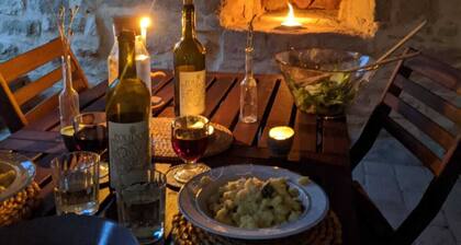 Restored Watermill with Rock Pool and Waterfall