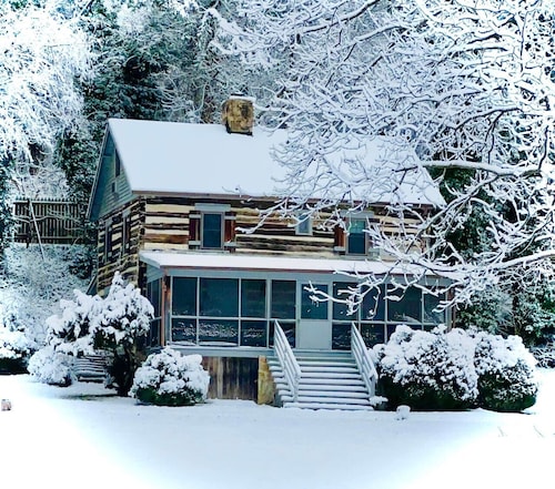 Riverfront Cabin! Fireplace, Farm, Trail & Kayaks