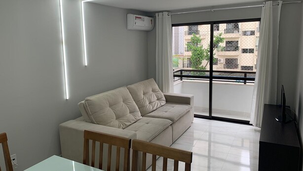 Living area - Lindo apto reformado no coração de BC (Balneário Camboriú)