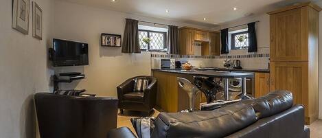 TV, DVD player, books