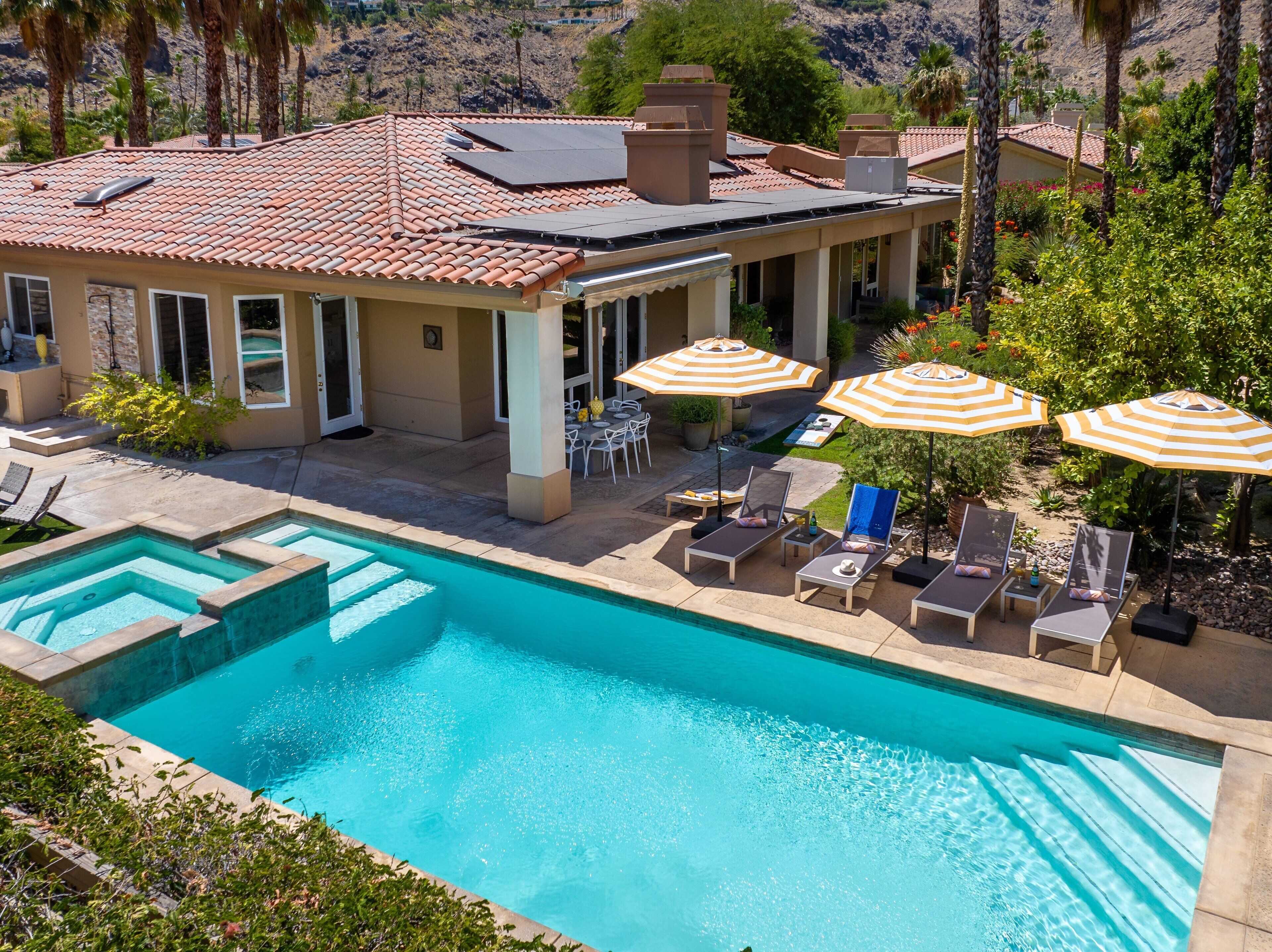 A heated pool