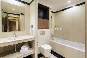 Hair dryer, towels