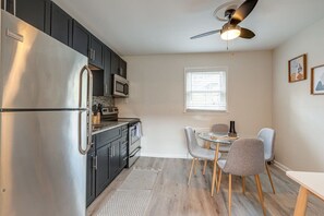 Fridge, microwave, oven, stovetop - Winter Escape | Condo Near 12 South & Vanderbilt (Nashville)