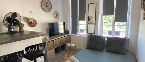 Desk, iron/ironing board, travel crib, free WiFi