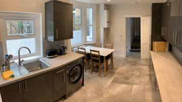 Apartment | Private kitchen | Fridge, microwave, stovetop, electric kettle