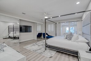 4 habitaciones, tabla de planchar con plancha, internet y ropa de cama 