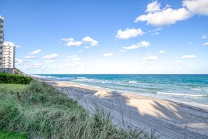 On the beach - Upscale oceanview home with private beach access & pool - dogs welcomed (Highland Beach)