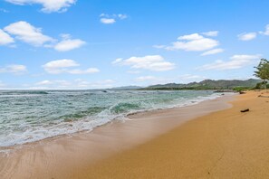 Sun-loungers, beach towels