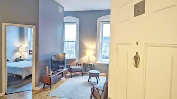 2 chambres, fer et planche Ă repasser, Wi-Fi, draps fournis