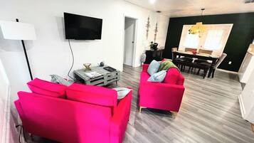Smart TV, foosball, table tennis