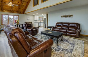 Smart TV, fireplace, video games