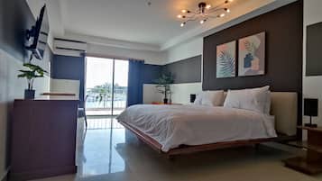 Premium bedding, down duvets, pillow-top beds, in-room safe