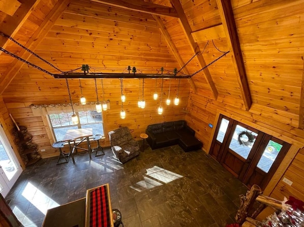 TV, DVD player, video library