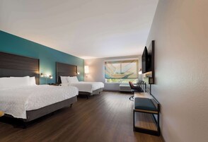 客房, 2 张大床, 无障碍, 浴缸