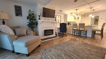 TV connectée, cheminée