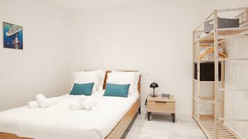 2 chambres, fer et planche Ă  repasser, Wi-Fi gratuit, draps fournis