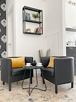 40-inch flat-screen TV with digital channels, TV