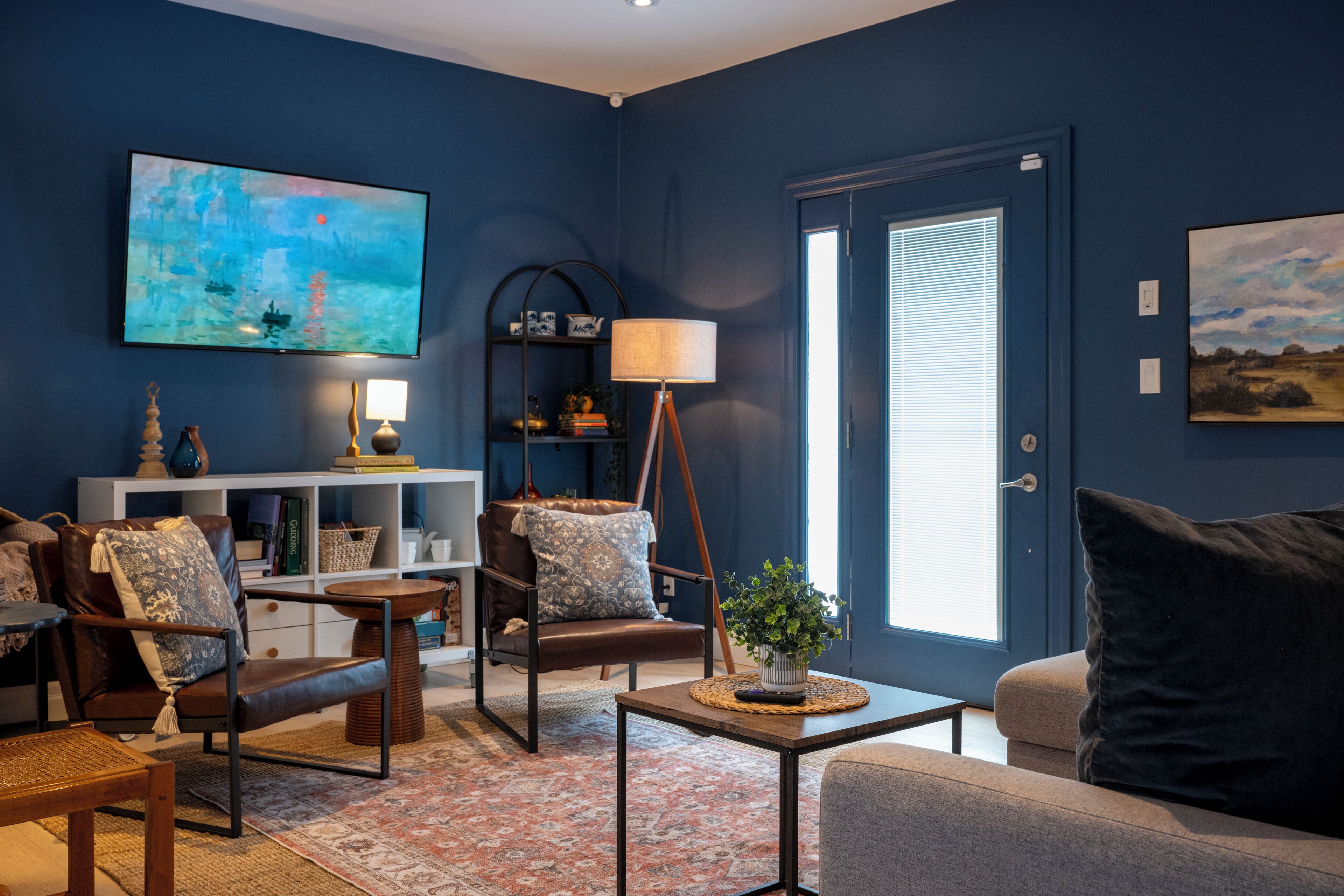 Smart TV, books, stereo