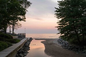 Vlak bij het strand
