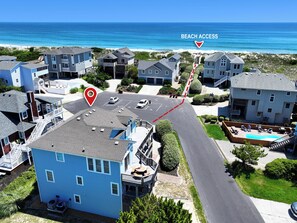 Exterior - Semi-Oceanfront, Pool, Hot Tub, Ocean Views, Close to Beach Access, 604 Saltspray Court (Corolla)