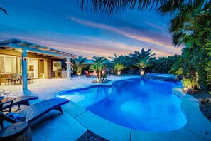 A heated pool