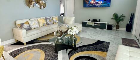 Smart TV, DVD player, stereo