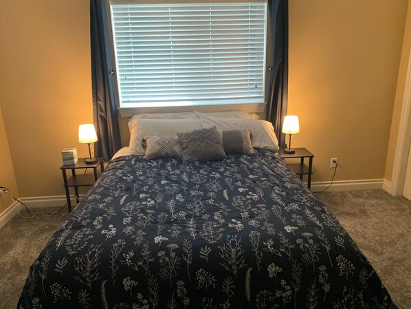 2 bedrooms, desk, iron/ironing board, travel cot