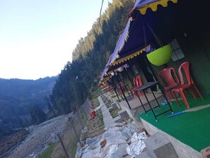 Luxury Tent | Terrace/patio - Barot Waterfall Camps And Domes  (Padhar)