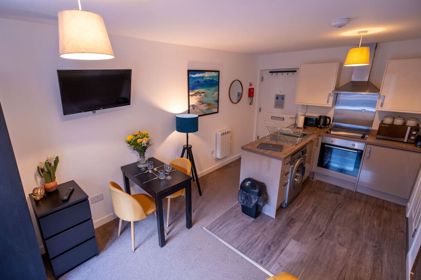 Kühlschrank, Mikrowelle, Ofen, Toaster