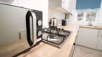 Family Apartment | Private kitchen | Full-size fridge, microwave, oven, stovetop