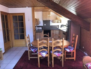 Dining - Châtel - Roitet : 3P apartment, quiet, breathtaking view in Chalet Lou P'nots  (Châtel)