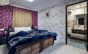 Apartamento família, 1 quarto, vista para o jardim | Roupas de cama premium, individualmente decorados