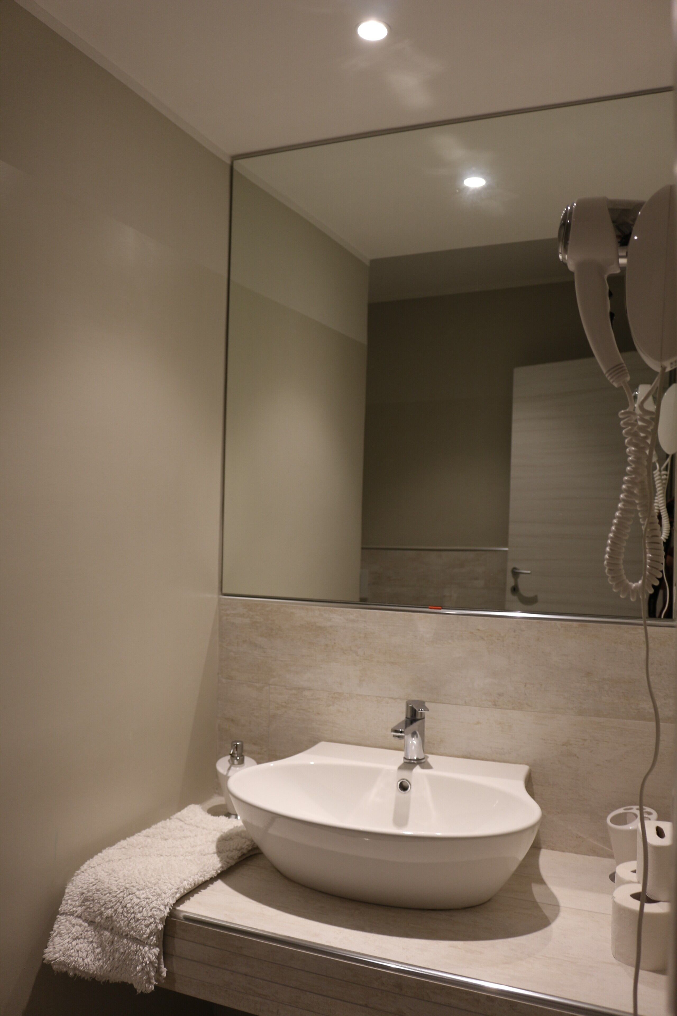 シャワー、ヘアドライヤー、タオル