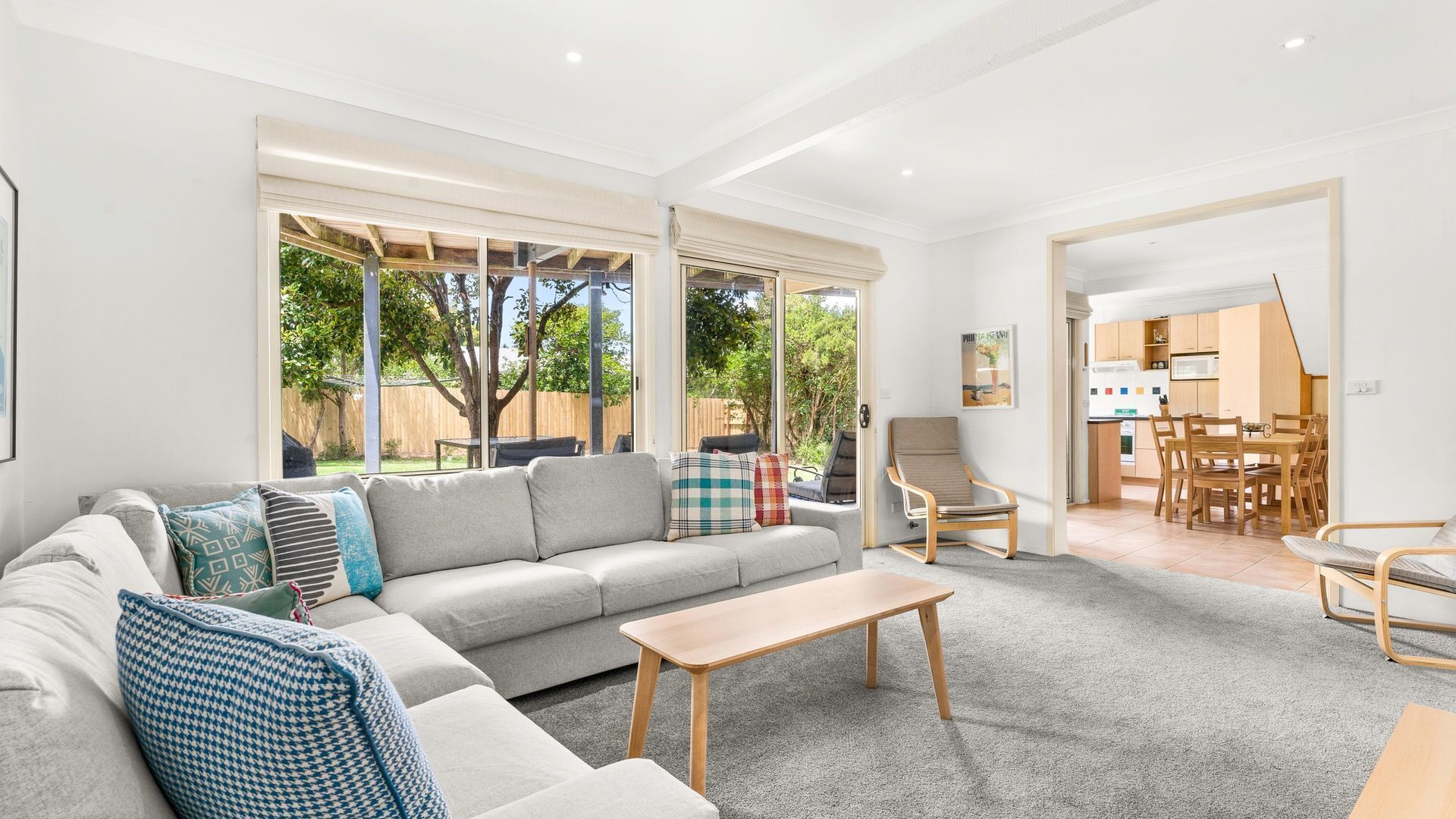 TV, DVD player, books, video library