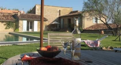 Architect's converted olive mill in historic town with garden and heated pool