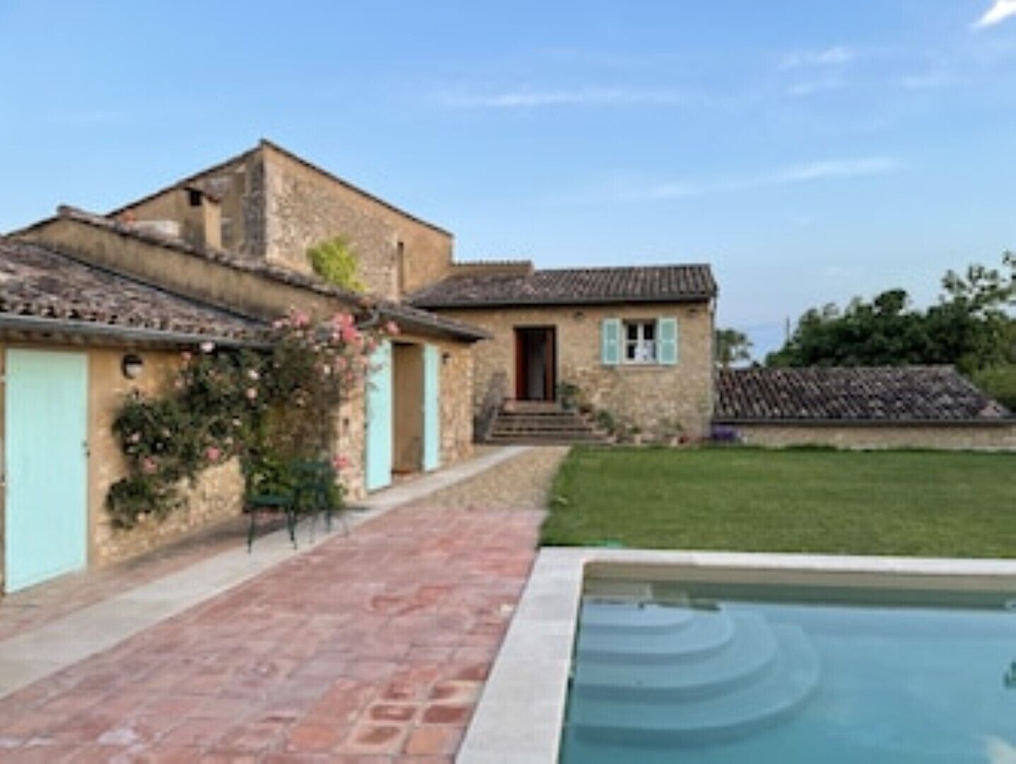 Piscine extérieure, piscine chauffée