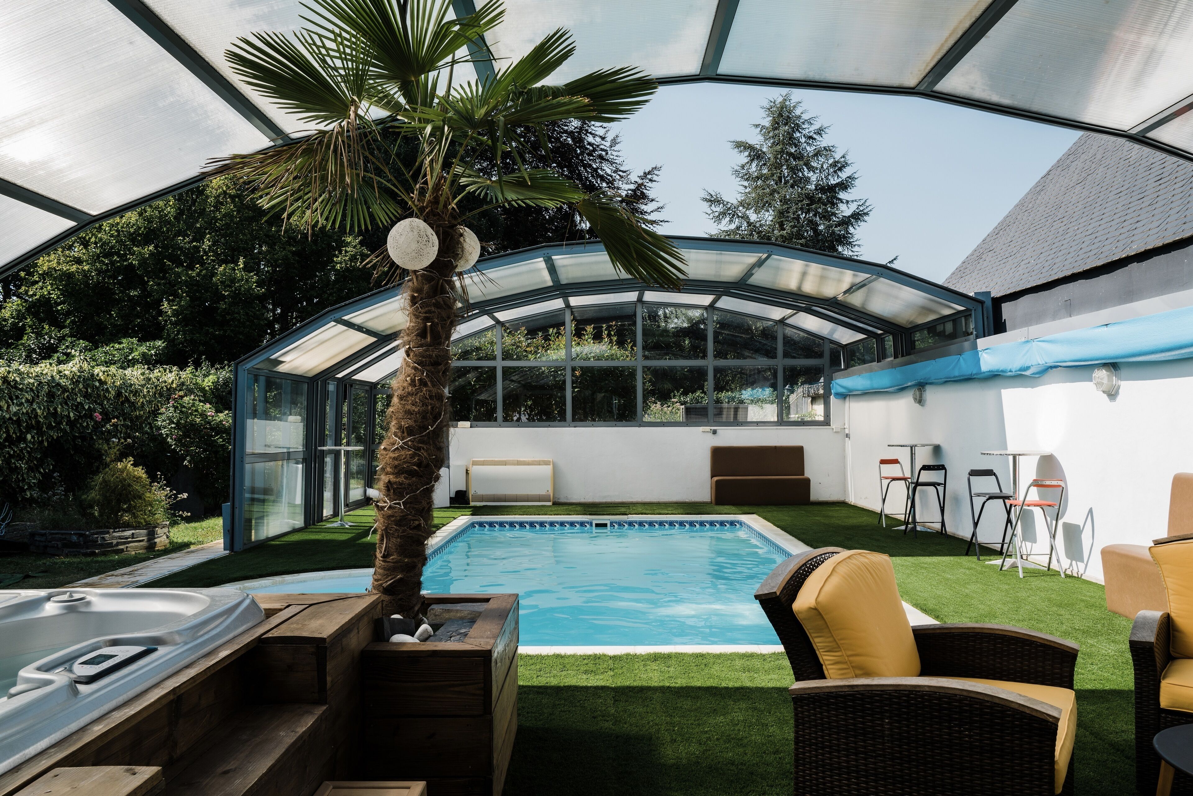 Indoor pool, a heated pool