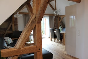 TV, DVD player, stereo - Exclusively and high-quality equipped ***** apartment with large garden (Freiamt)