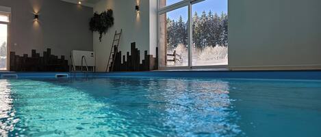 Indoor pool, a heated pool