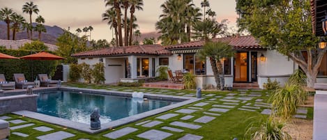 A heated pool